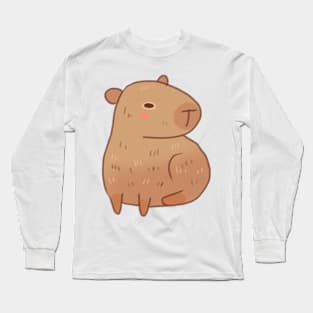 Cute Capybara art Long Sleeve T-Shirt